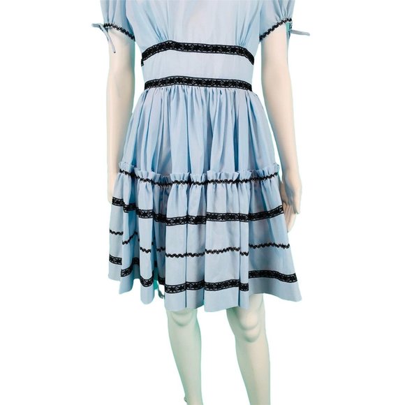 Vintage 1960s Party Square Dance Ric Rac Dress | W 28" - Picture 6 of 10